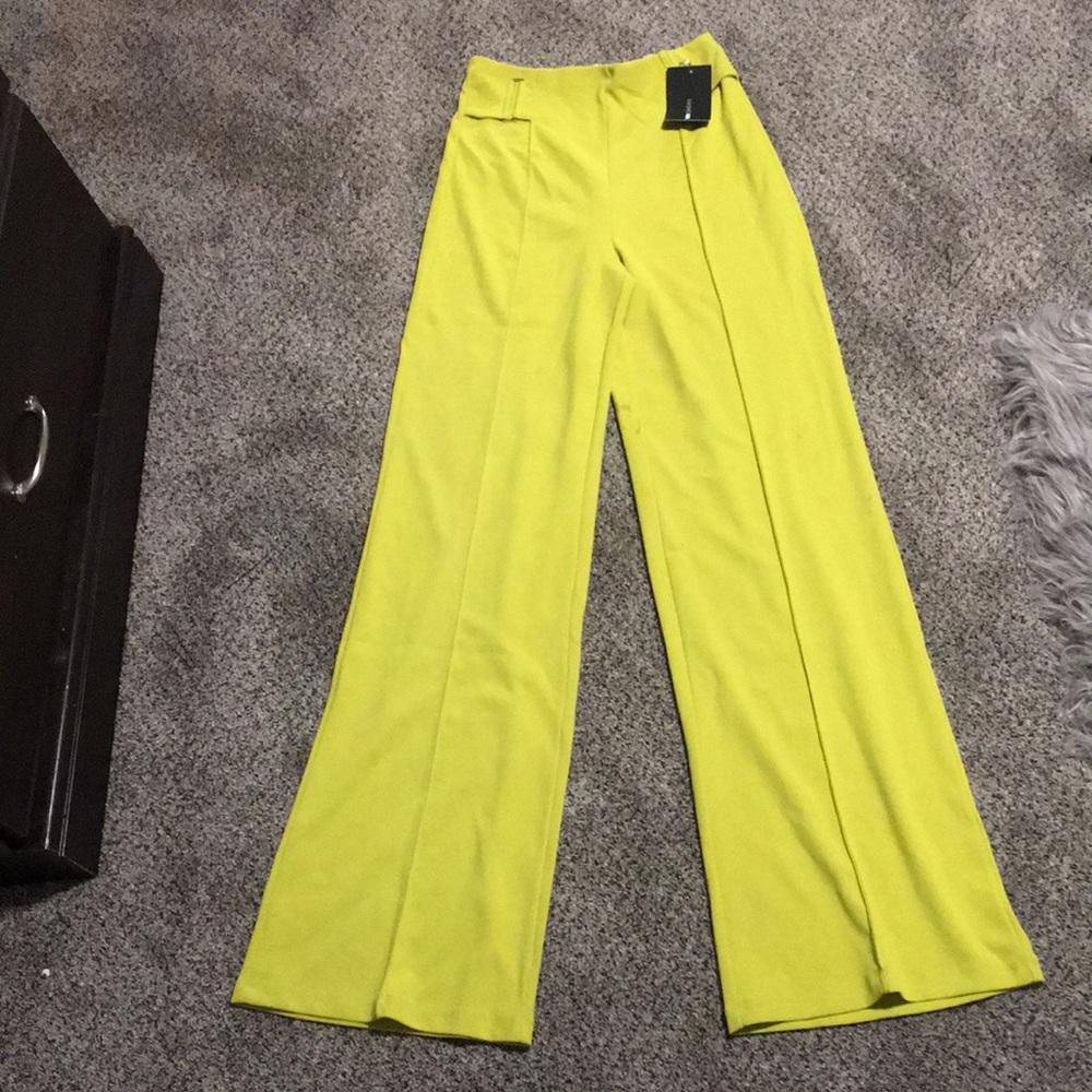 Fashion nova high waist dark yellow pants